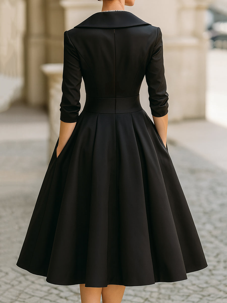 Lada – Elegantní midi šaty s jemným leskem