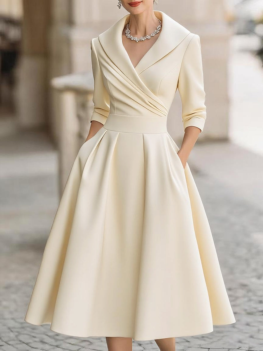 Lada – Elegantní midi šaty s jemným leskem