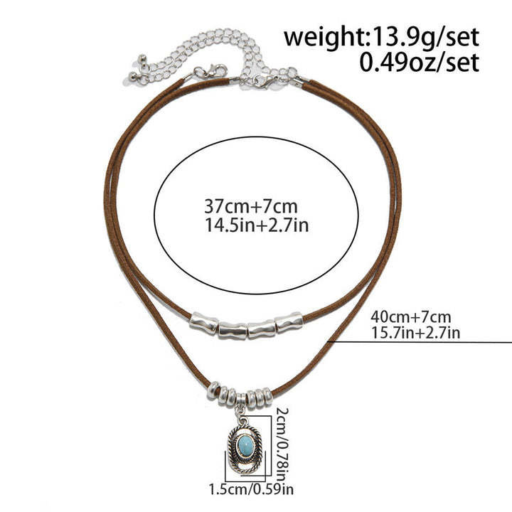 Lada - Náhrdelník s přívěskem ve vintage stylu