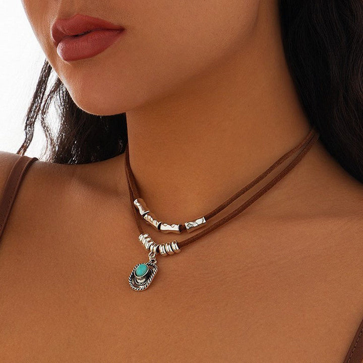 Lada - Náhrdelník s přívěskem ve vintage stylu