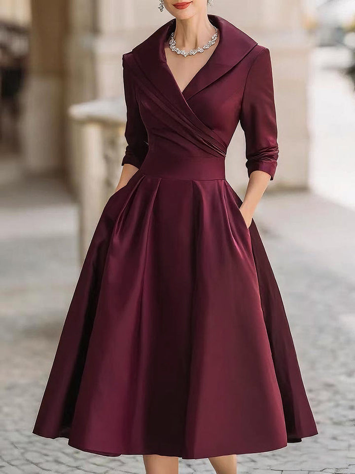 Lada – Elegantní midi šaty s jemným leskem
