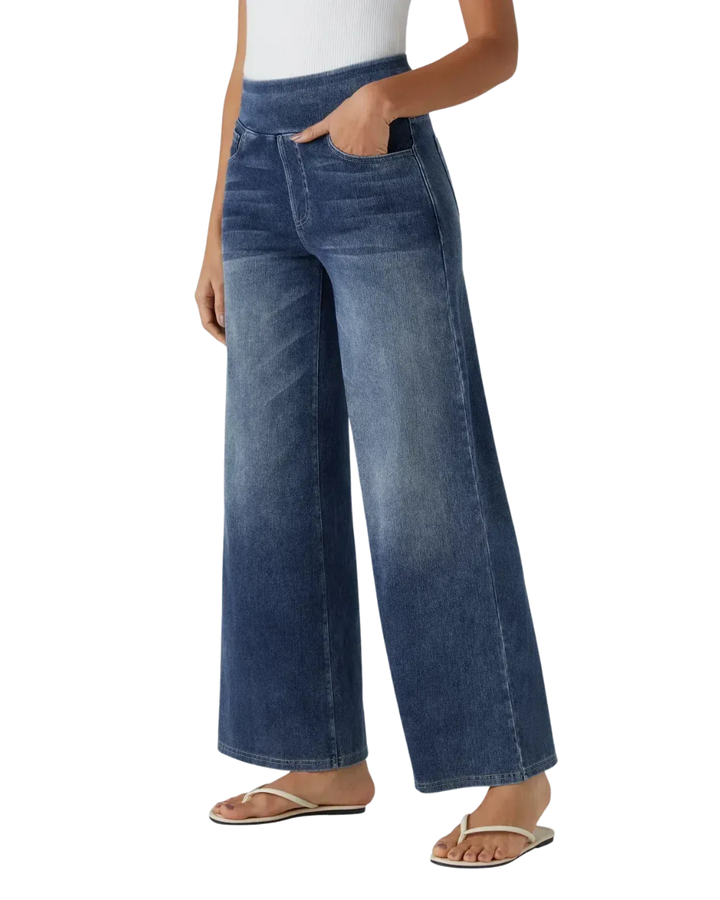 Miloslava - Pohodlní a elastické kalhoty s vysokým pasem