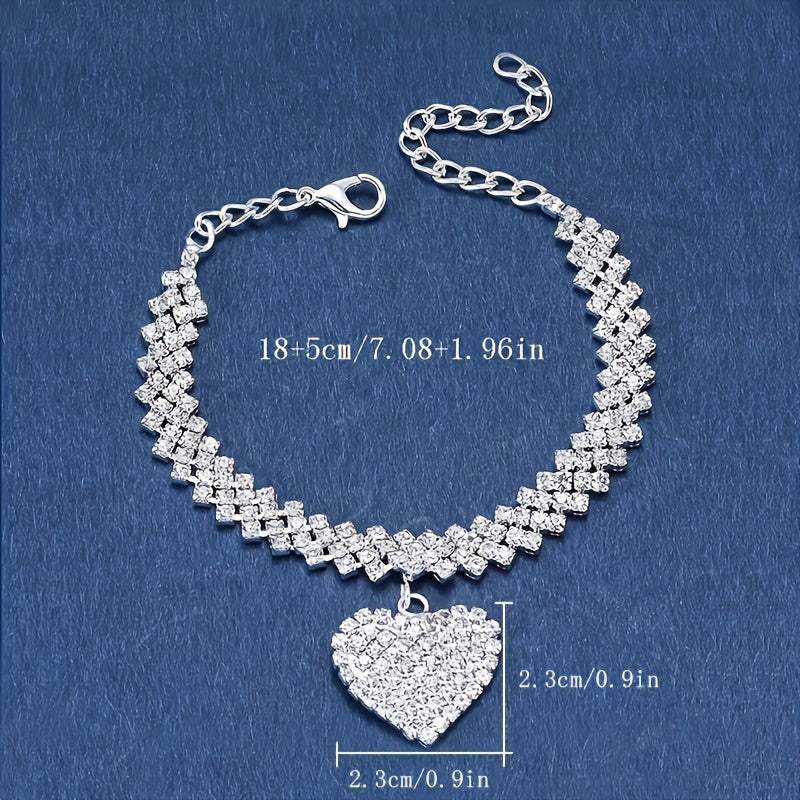 Lena - Vintage srdcový náramek