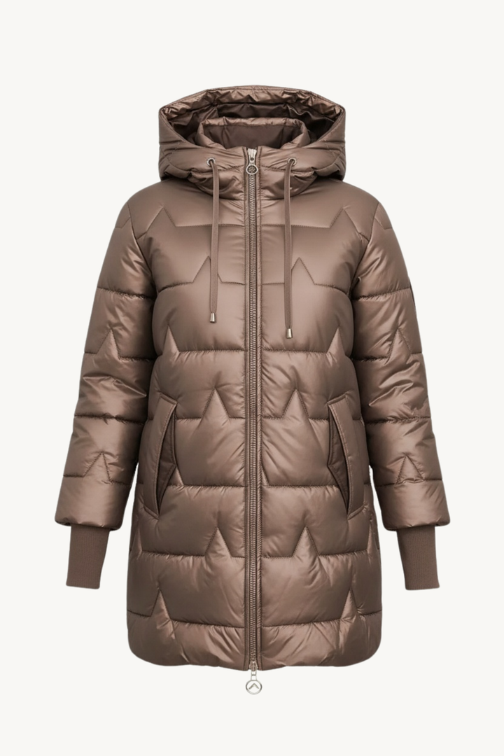 Hana - Prošívaný kabát s kapucí