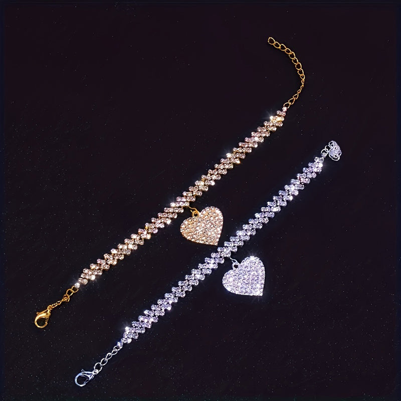 Lena - Vintage srdcový náramek