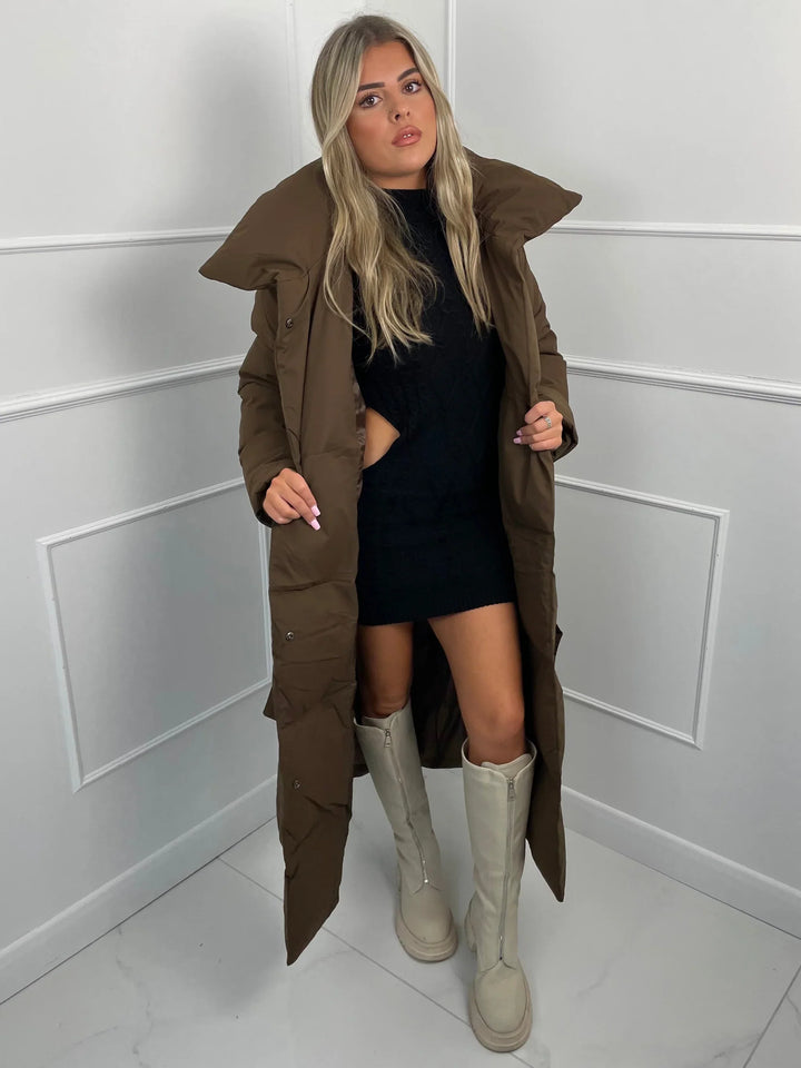 Lucie - Dlouhý prošívaný kabát