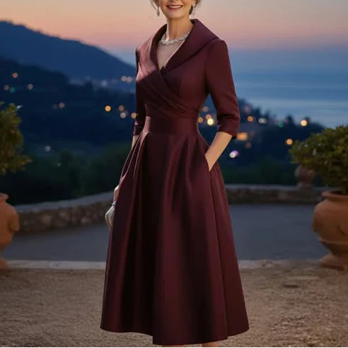 Lada – Elegantní midi šaty s jemným leskem