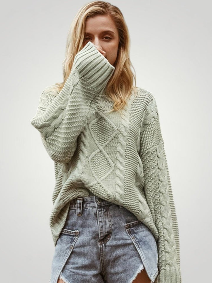 Adriana - Elegantní svetr s lanternovými rukávy a pohodlím