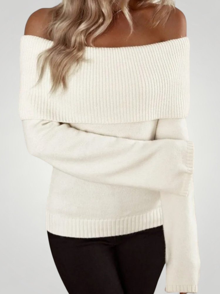 Gabriela - Pletený svetr s odhalenými rameny