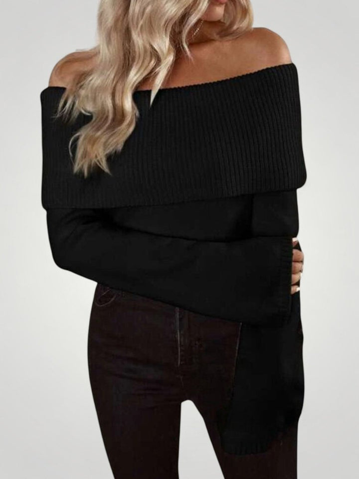 Gabriela - Pletený svetr s odhalenými rameny