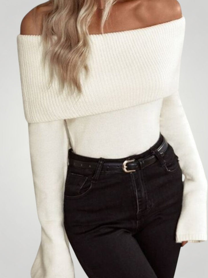 Gabriela - Pletený svetr s odhalenými rameny