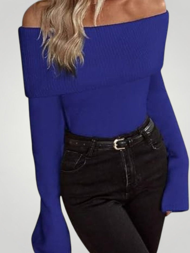 Gabriela - Pletený svetr s odhalenými rameny