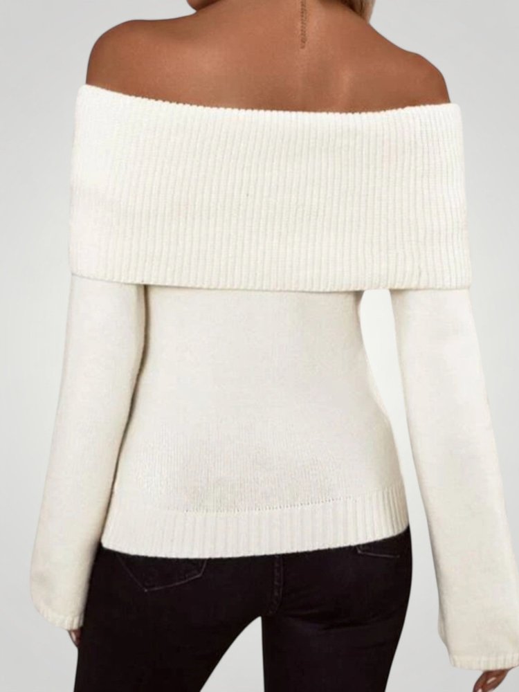 Gabriela - Pletený svetr s odhalenými rameny