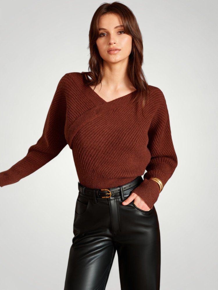 Zuzana - Dlouhý svetr s asymetrickým designem