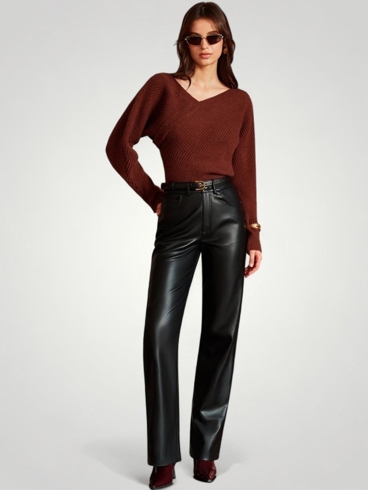 Zuzana - Dlouhý svetr s asymetrickým designem