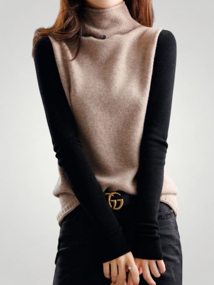 Dominika - Retro rolák s barevným blokovým designem pro elegantní chvíle